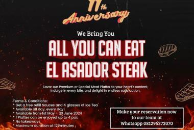 All You Can Eat El Asador Steak