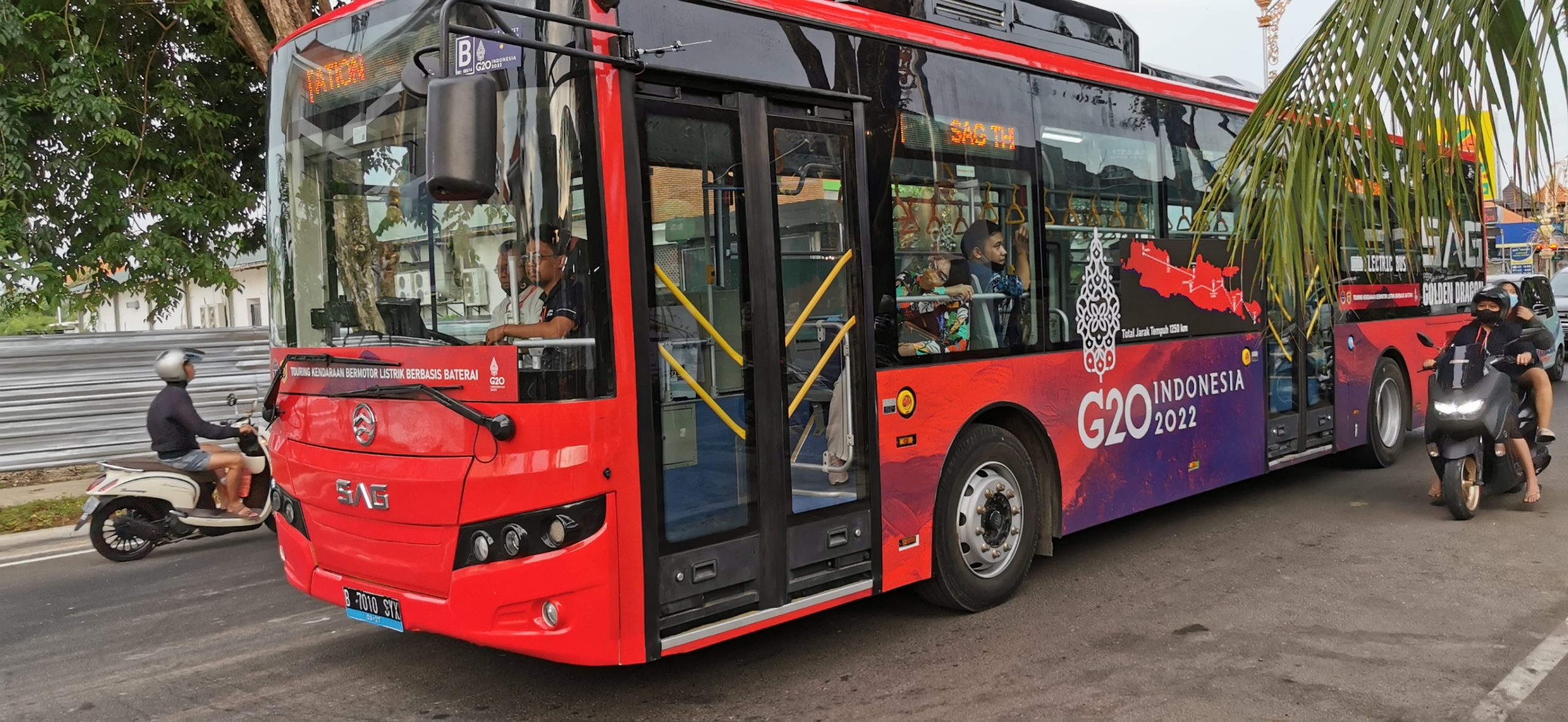 Electric Bus During Bali G20 Summit 2022 by Maritime Fairtrade