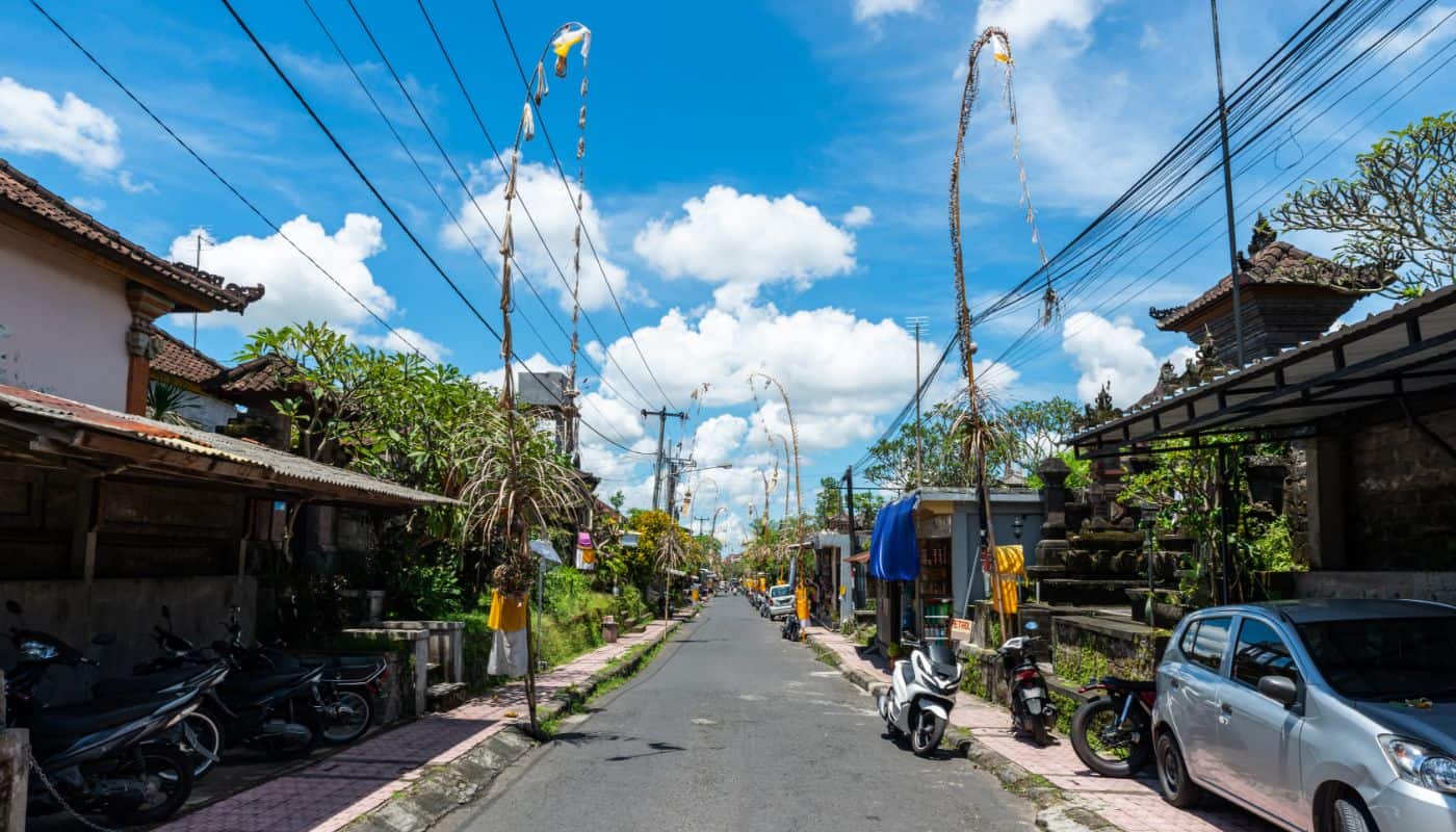 Empty Street During Nyepi in Ubud by Balipedia