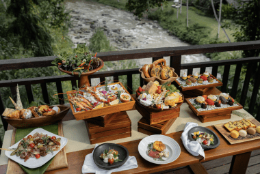 brunch buffet by riverside
